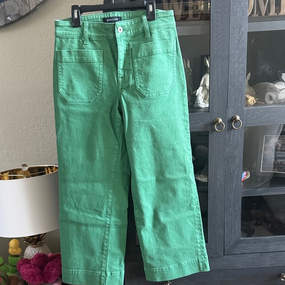 Sanctuary Denim - Sanctuary Bright Green Cropped Wide-Leg Jeans